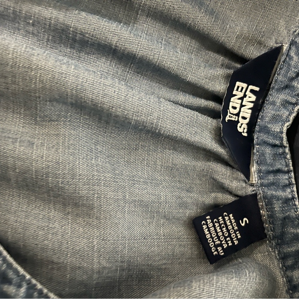 Lands' End Chambray Blue Maxi Dress - Picture 3 of 4